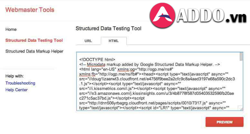 Kiểm tra Schema Markup bằng Structured Data Testing Tool